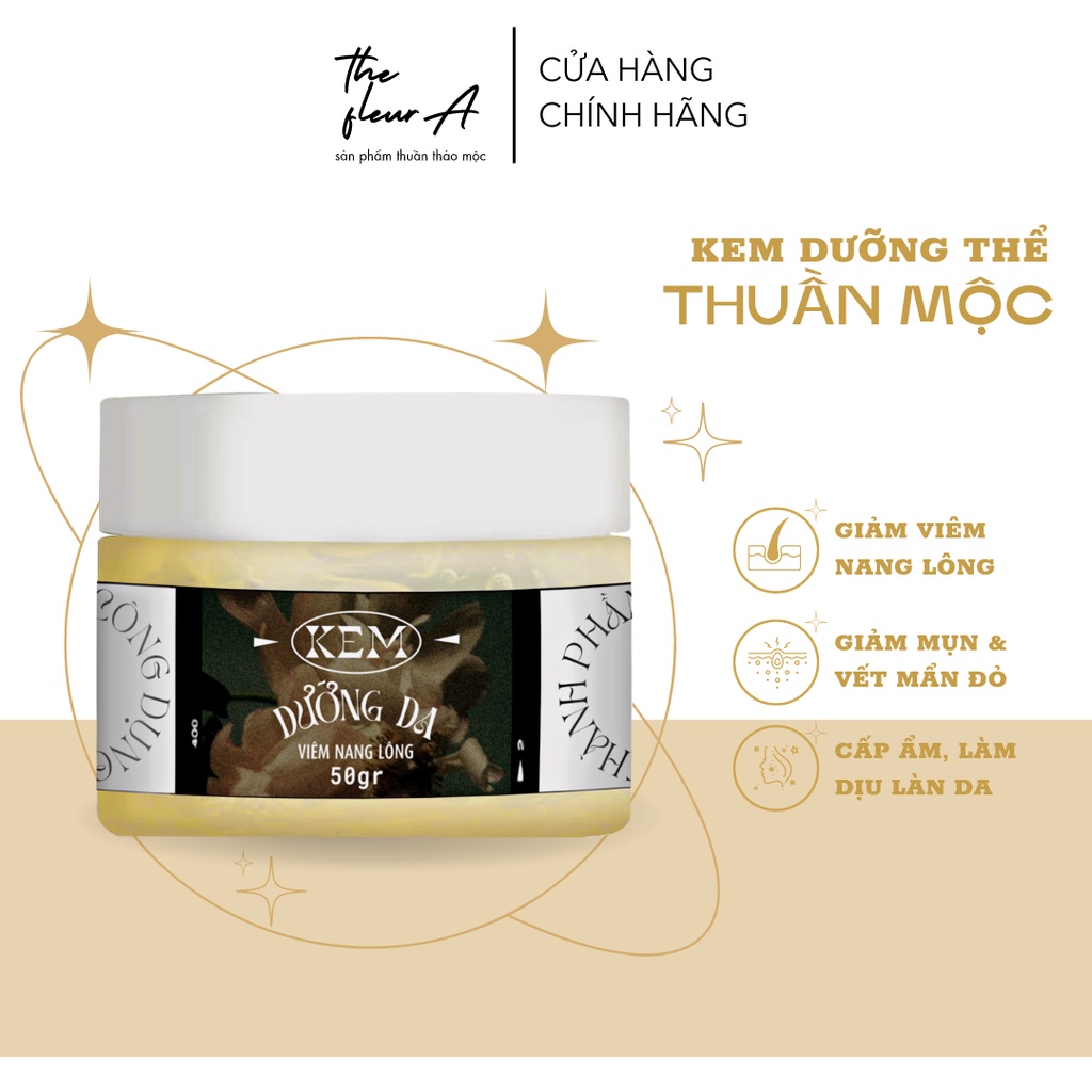 Kem viêm nang lông thảo mộc The Fleura ngăn ngừa các tình trạng về da 30gram