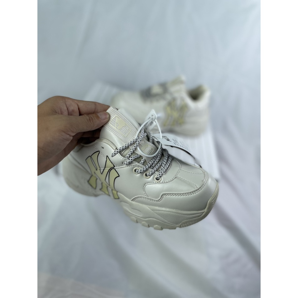 Giày sneaker thể thao nam nữ,giày MLB NY vàng tăng chiều cao, Hot Trend 2021 Full Box