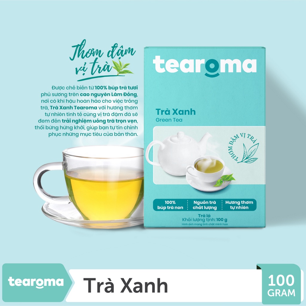 Tearoma Trà Xanh - Hộp 100g