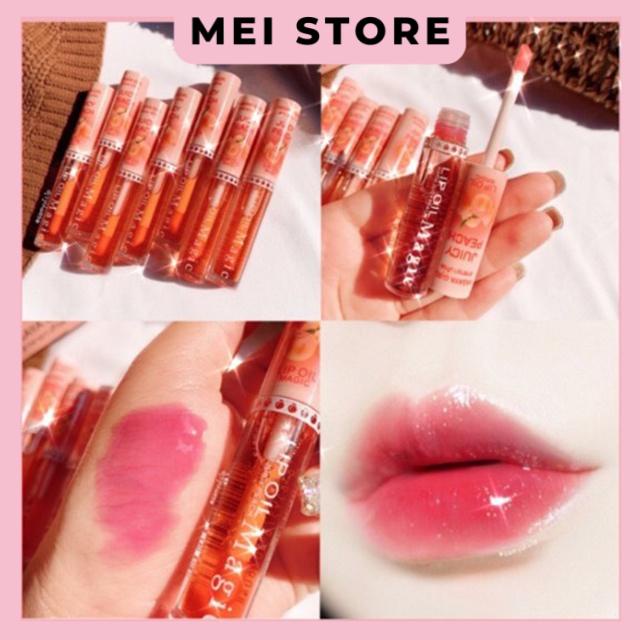 [New] Son Bóng Dưỡng Môi Có Màu Vị Đào Lip Oil Magic Hasaya Girl Chính Hãng Thái Lan