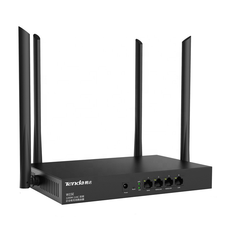 Bộ phát WIFI Tenda W15e ac1200Mps mạng doanh nghiệp 50 user - vùng phủ sóng 300m2 - nhập khẩu
