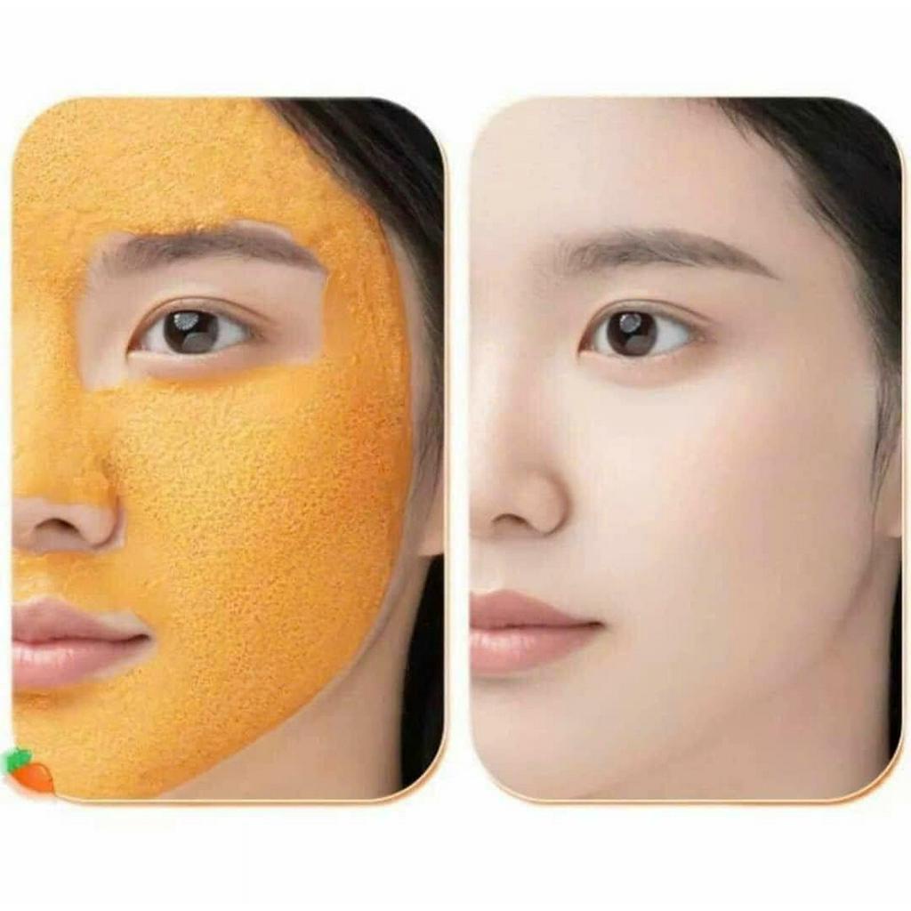 MẶT NẠ SỦI BỌT CÀ RỐT 1 GÓI - Mặt  Nạ Cà Rốt Sủi Bọt Thải Độc , Mặt Nạ Sủi Bọt Sáng Mịn Da