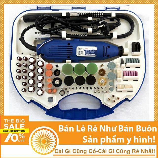 Bộ Máy Khoan Mài cắt Khắc mini Đa Năng hơn  100 chi tiết MÀU ngẫu nhiên