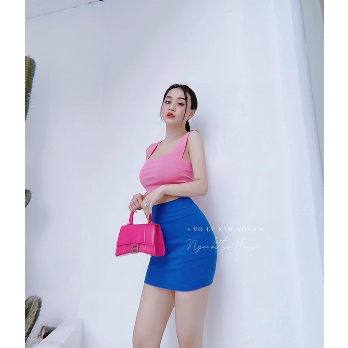 Chân váy body nhiều màu mix cả thế giới - hình thật chất borip Carotshop