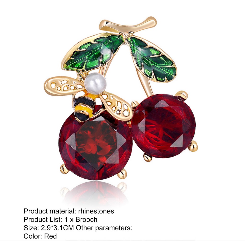 Ghim Cài Áo Hình Giọt Nước Đính Ngọc Trai Nhân Tạo