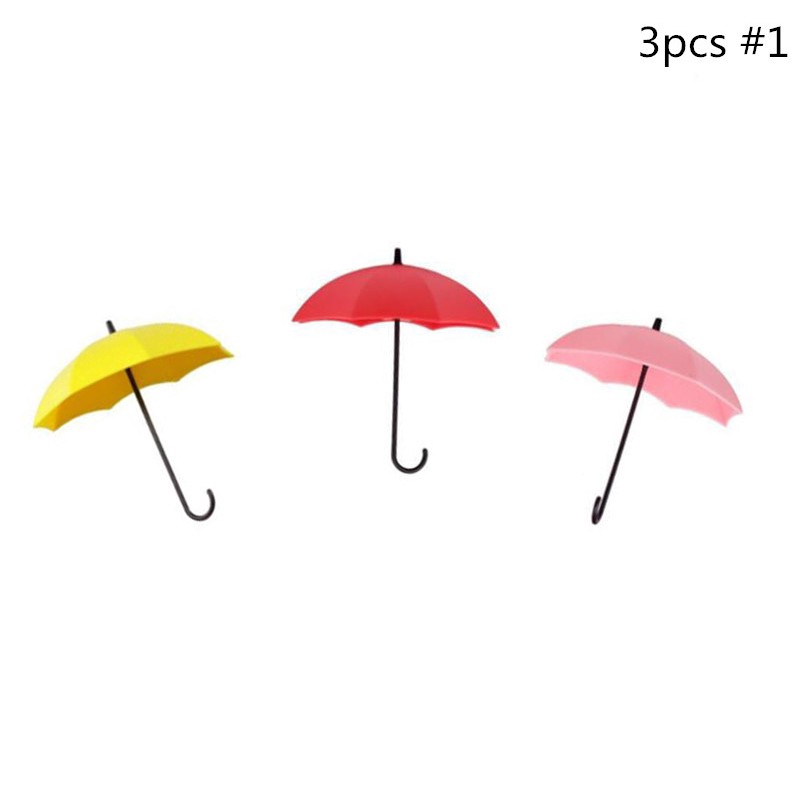 Bộ 3 móc treo dán tường hình cây dù xinh xắn