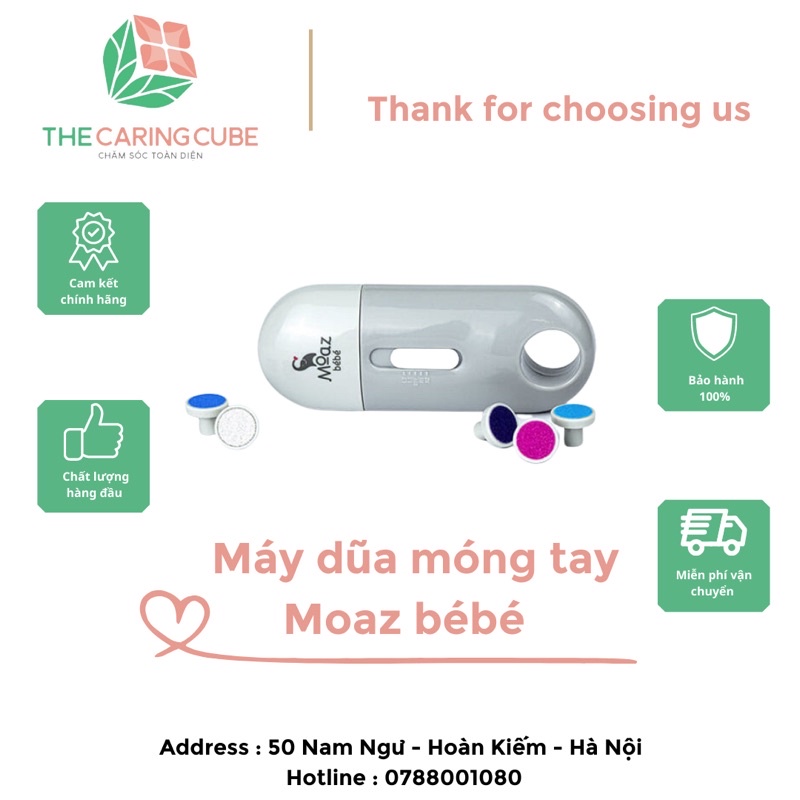 Bộ máy dũa móng tay, móng chân cho bé MOAZ BÉBÉ chính hãng - The Caring Cube