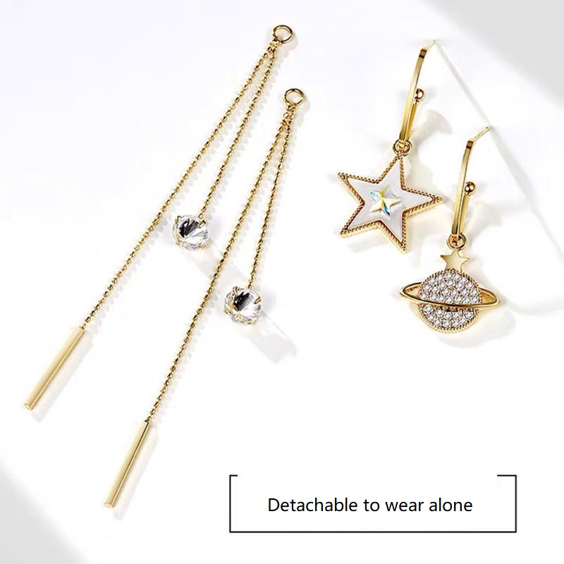 Khuyên Tai Tua Rua Dáng Dài Hình Bướm Màu Vàng Thời Trang Sang Trọng Cho Nữ