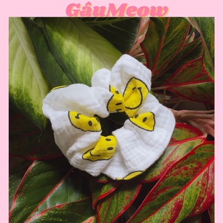 Srunchies Smile, srunchies mặt cười, srunchies hoạ tiết mặt cười