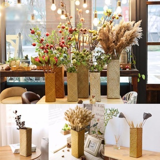 Bình hoa kiểu đan mây phong cách Bắc Âu cổ điển trang trí nội thất