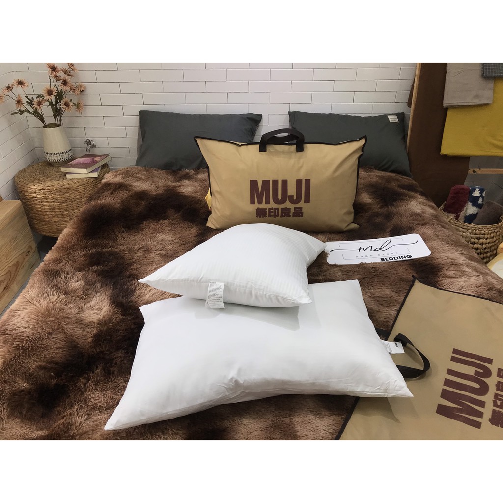 [Hot] Ruột gối nằm MUJI Xuất Khẩu Nhật Bản cao cấp MD.Decor - Chăn ga gối kích thước 50cmx70cm cao cấp