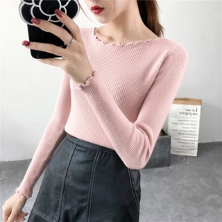 [CÓ SẴN Áo len tăm lông cừu cổ thuyền nữ tính
