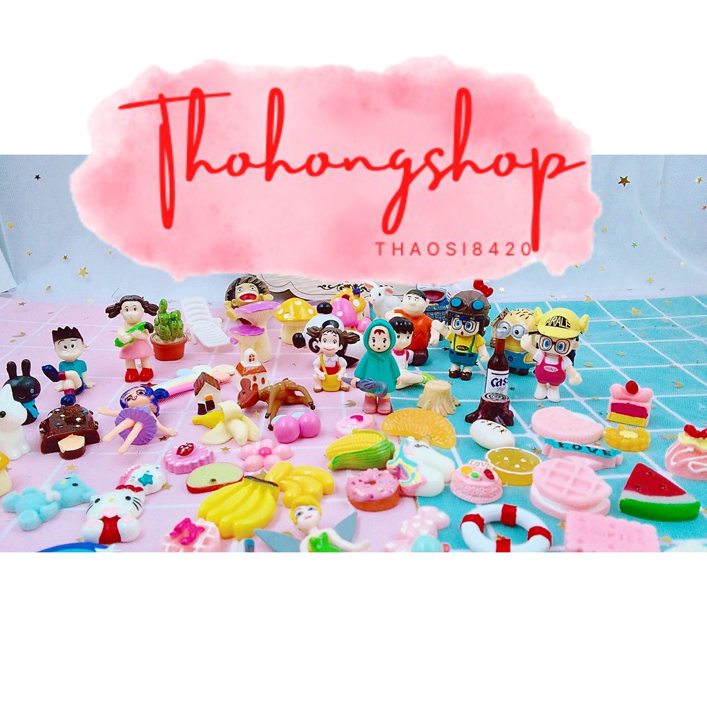 Charm sticker 2D gắn ốp điện thoại, gắn kẹp tóc, gắn bình nước