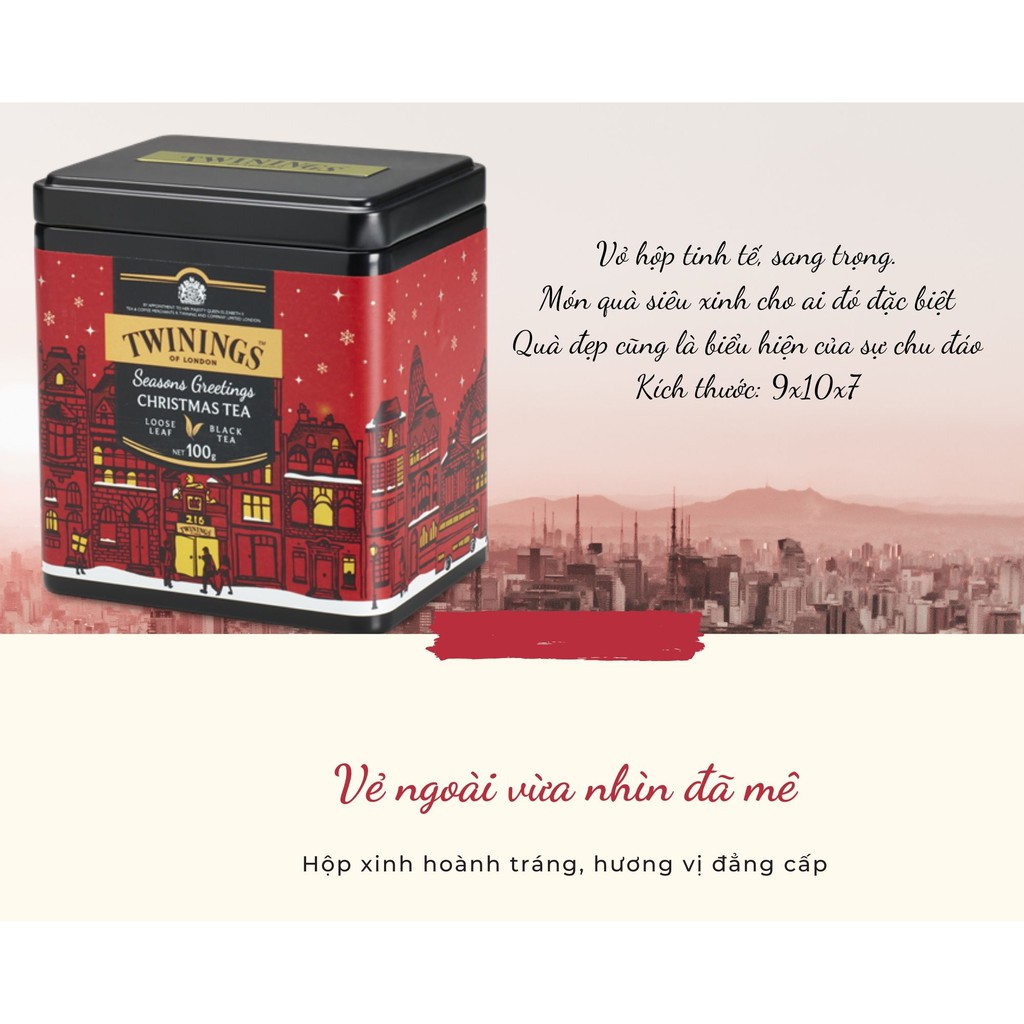 [date 10/2021]Combo 2 hộp trà đen hương cam giáng sinh Twinings