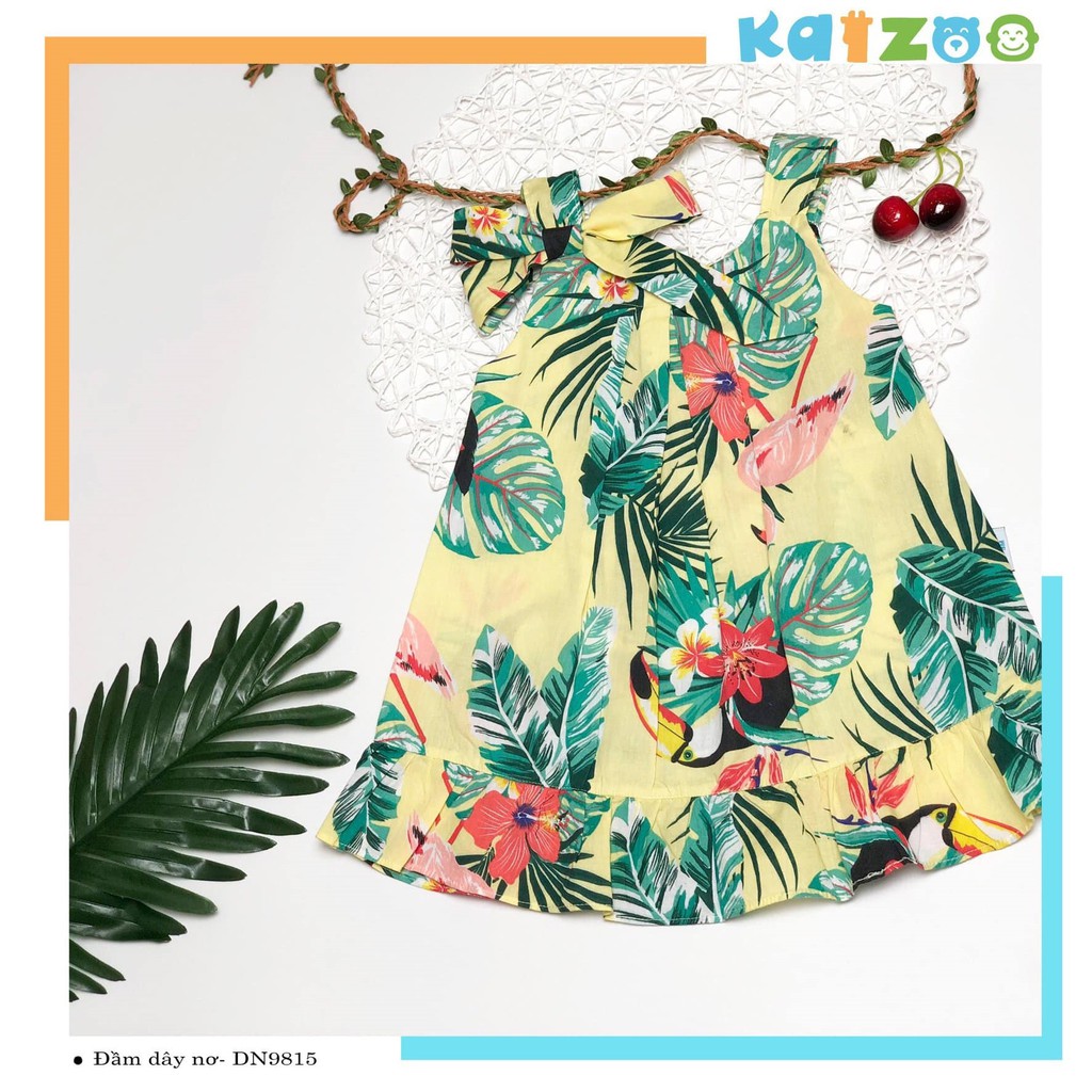 Đầm vải kate Kaizoo nơ vai xinh xắn