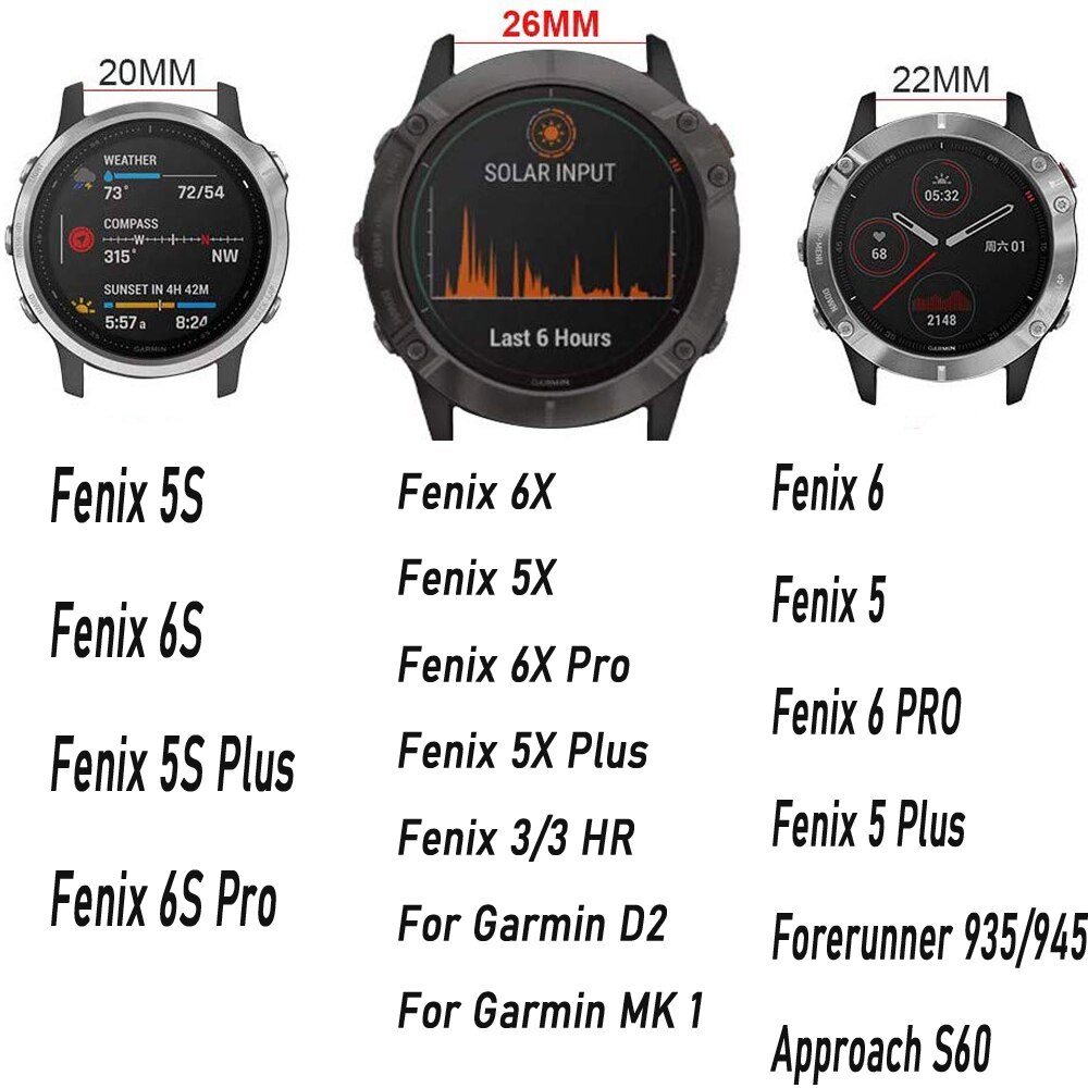 Dây Đeo Bằng Da Thật Cho Đồng Hồ Thông Minh Garmin Fenix 5s 5x 5 Plus 6 6x 6s Pro S60 3 Hr