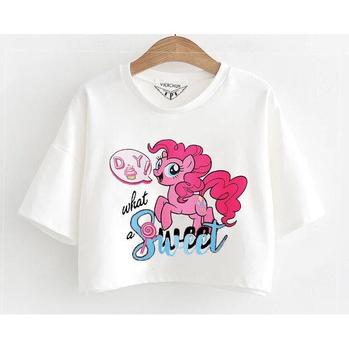 [HÀNG MỚI VỀ ] ÁO THUN CROPTOP PONY  BÉ GÁI CỰC XINH CHO BÉ 10-40KG