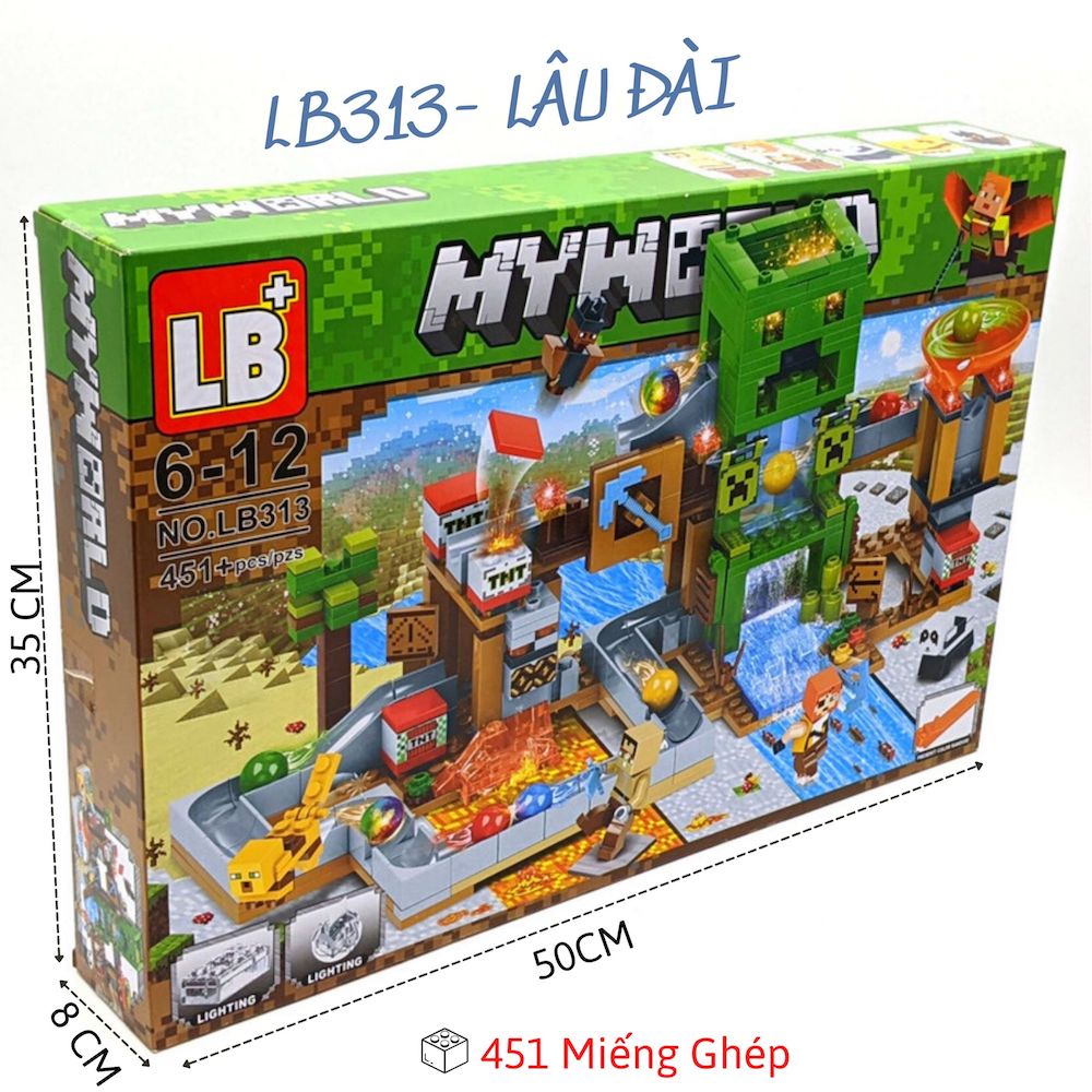 Bộ Lắp ráp Minecraft Hộp Lớn ⚡ 𝐅𝐑𝐄𝐄 𝐒𝐇𝐈𝐏 ⚡ - Giúp bé phát triển sáng tạo, thông minh  𝐁𝐚̉𝐨 𝐇𝐚̀𝐧𝐡 𝟑𝟎 𝐍𝐠𝐚̀𝐲 ✅