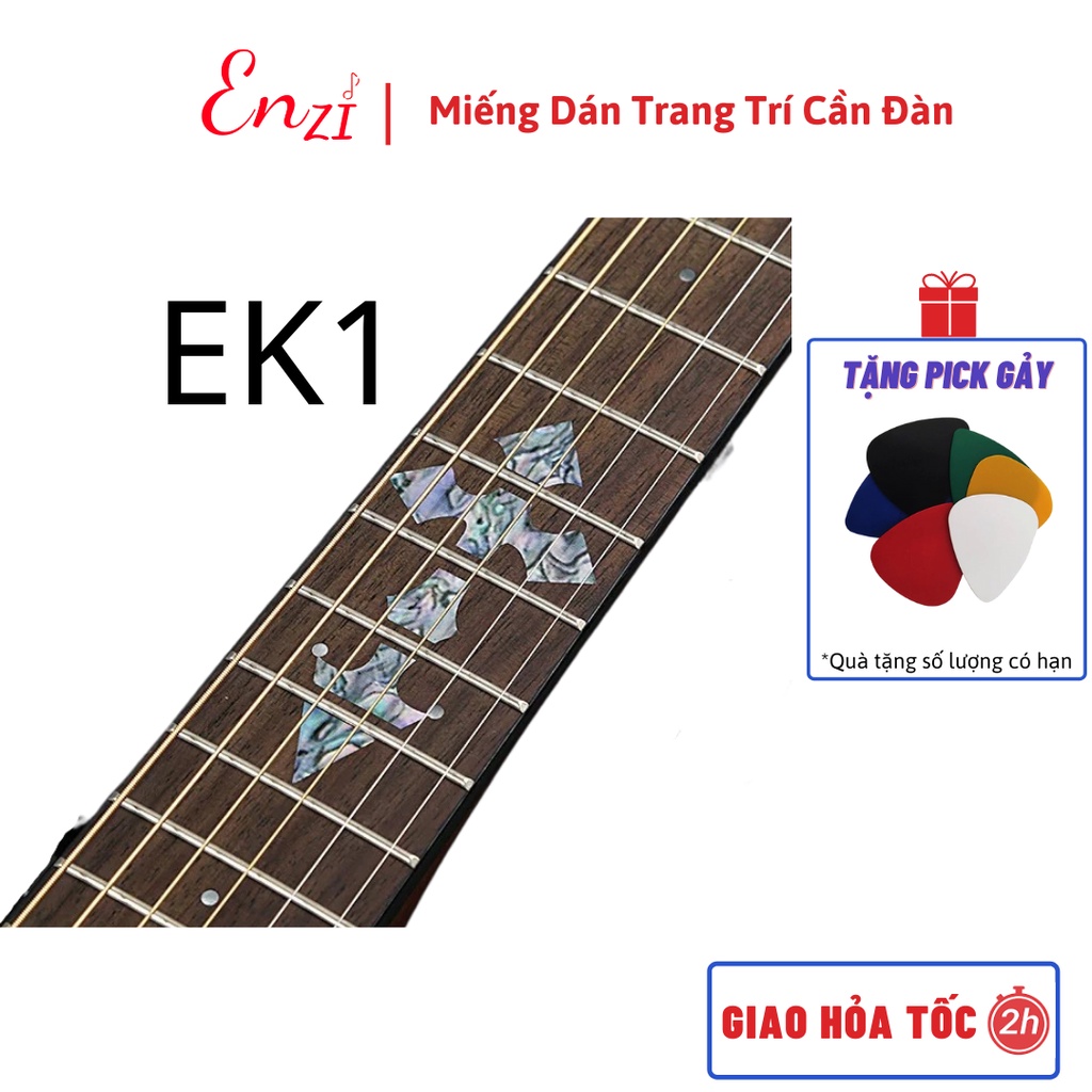 Sticker miếng dán trang trí khảm cần đàn guitar chất lượng Enzi