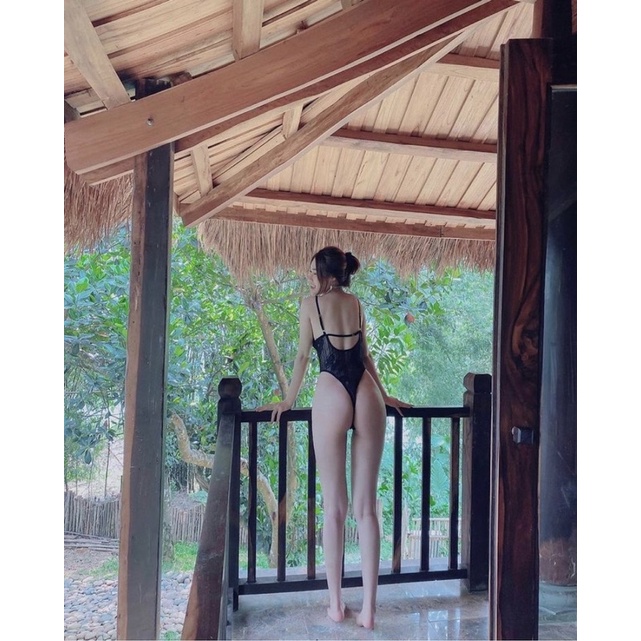 Áo bodysuit ren không gọng đệm màu Đen-Trắng ( Ảnh thật - có Hoả Tốc) | BigBuy360 - bigbuy360.vn