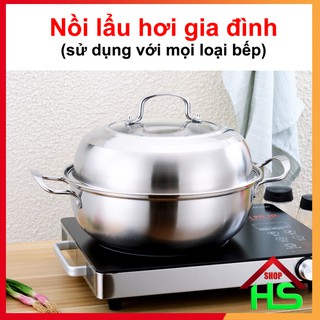 NỒI LẨU HƠI SAUNA DÙNG CHO GIA ĐÌNH PHÙ HỢP CHO ĂN LẨU VÀ HẤP ĐỒ ĂN NHANH CHÓNG TIỆN DỤNG CHẤT LIỆU INOX304