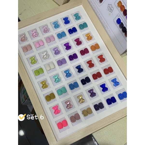 set sơn gel 24  chai very good nails tặng kèm bảng màu