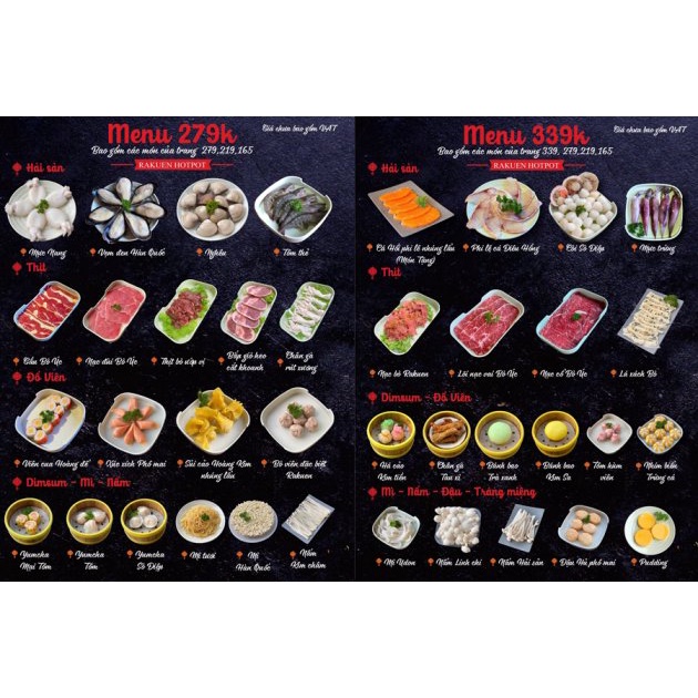 HCM [E-Voucher] Buffet lẩu Nhật hải sản, bò mỹ, Dimsum tại Rakuen Hotpot (H)