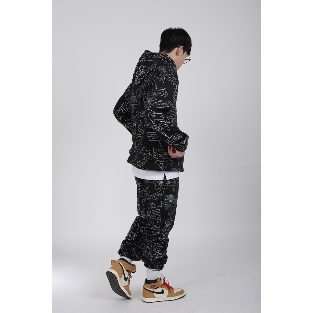 Bộ Áo Hoodie + Quần Nỉ Bông In Kim Tuyến - Trend 2022