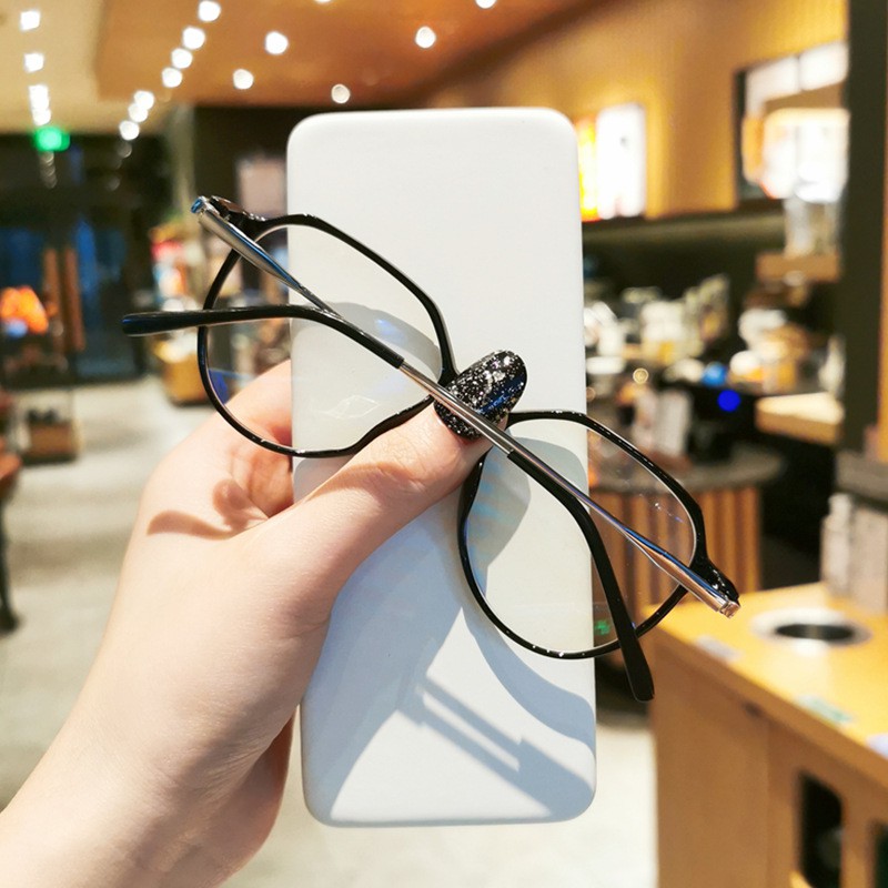 Kính giả cận nam nữ thời trang Hàn Quốc, mắt kính không độ gọng đa giác chống tia UV đẹp giá rẻ LUMINA 061