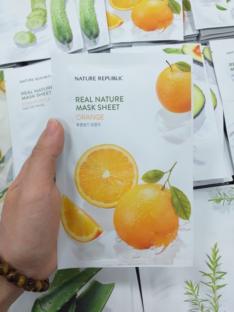 Combo 10 Mặt Nạ Dưỡng Da Nature Republic Real Nature Mask Sheet