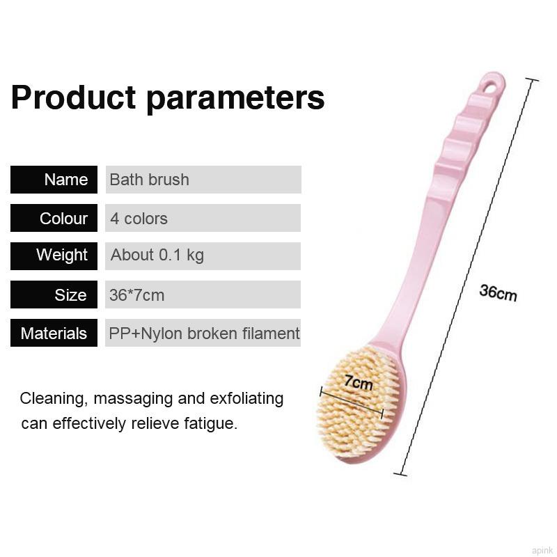 Bàn chải tắm cán dài chà massage cơ thể tiện dụng