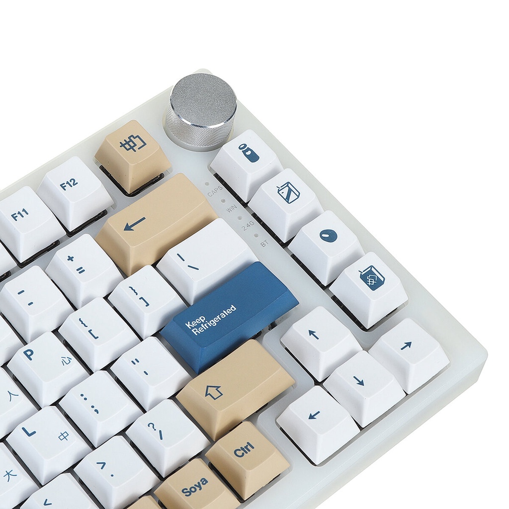 Bộ Keycap Sữa Đậu Nành Thick PBT Cherry Profile Dye Sub 134 Nút cân được nhiều layout