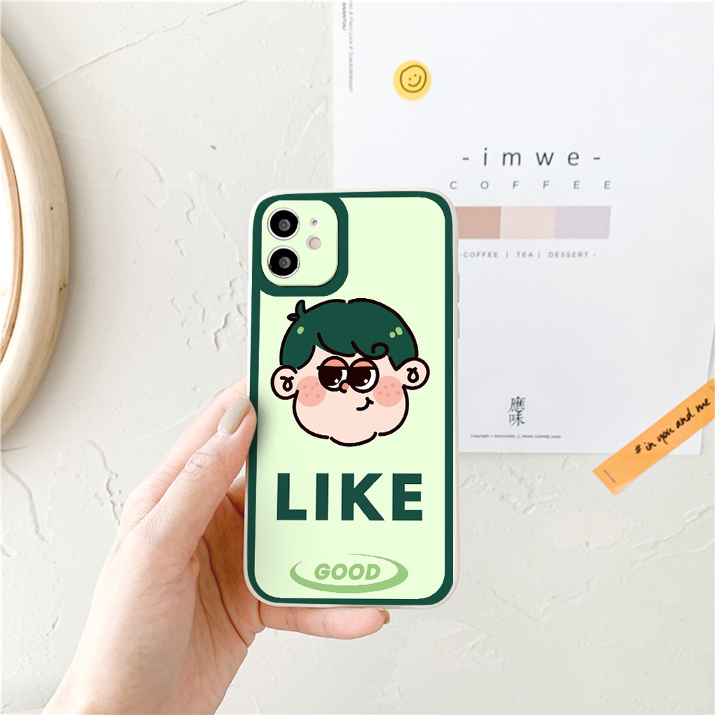 Ốp iphone - Ốp lưng iphone cạnh vuông cặp đôi LIKE  dành cho ip 6 đến 14promax - ng231