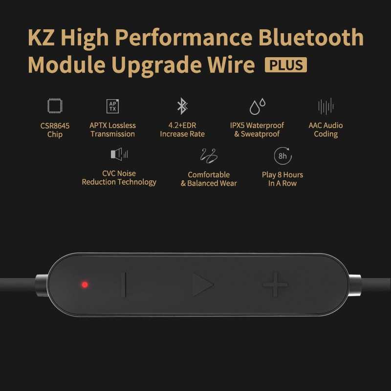 Dây Cáp Kz Bluetooth Aptx Cho Tai Nghe Kz-zst / Zs10 / Es3 / Es4