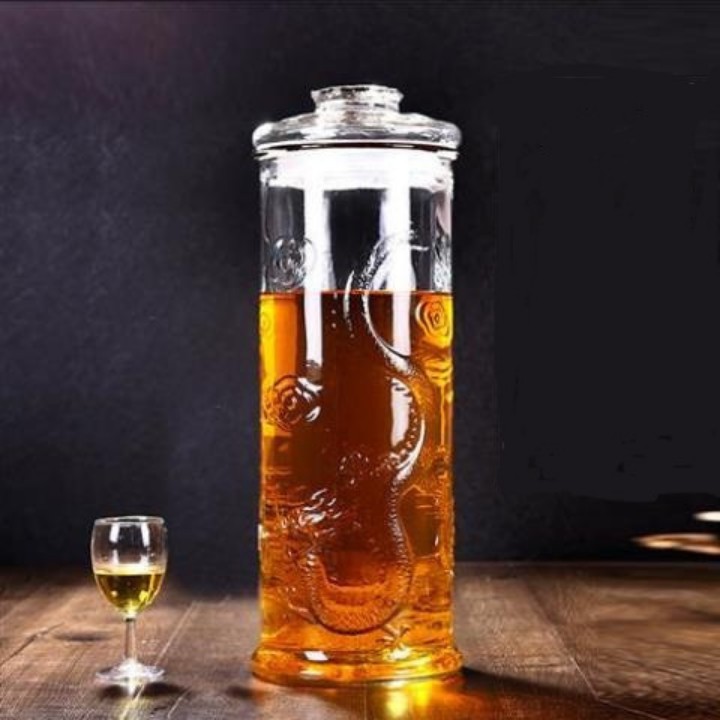 Bình thủy tinh ngâm rượu Trụ Rồng 25L không vòi nắp thủy tinh zoăng cao su ngâm sâm hoa quả dễ vệ sinh [ RẺ VÔ ĐỊCH ]