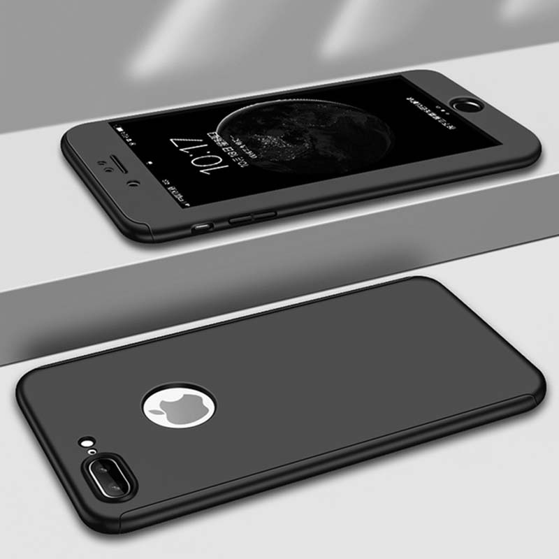 Ốp điện thoại kính cường lực cứng siêu mỏng 360 cho iPhone 13 6 6s 7 8 Plus X XS Max XR