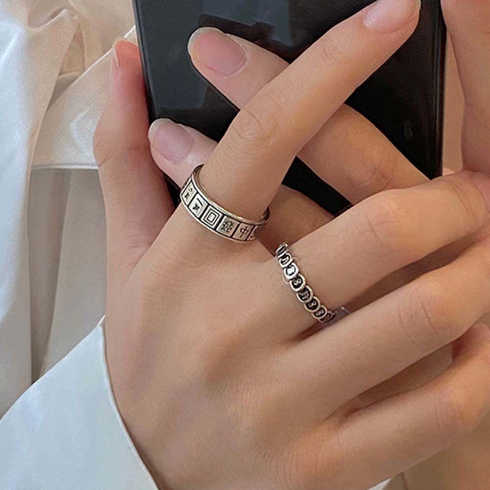 Nhẫn Mạt Chược Hình Đồng Xu Phong Cách Trung Hoa Thời Trang Cho Nam Và Nữ