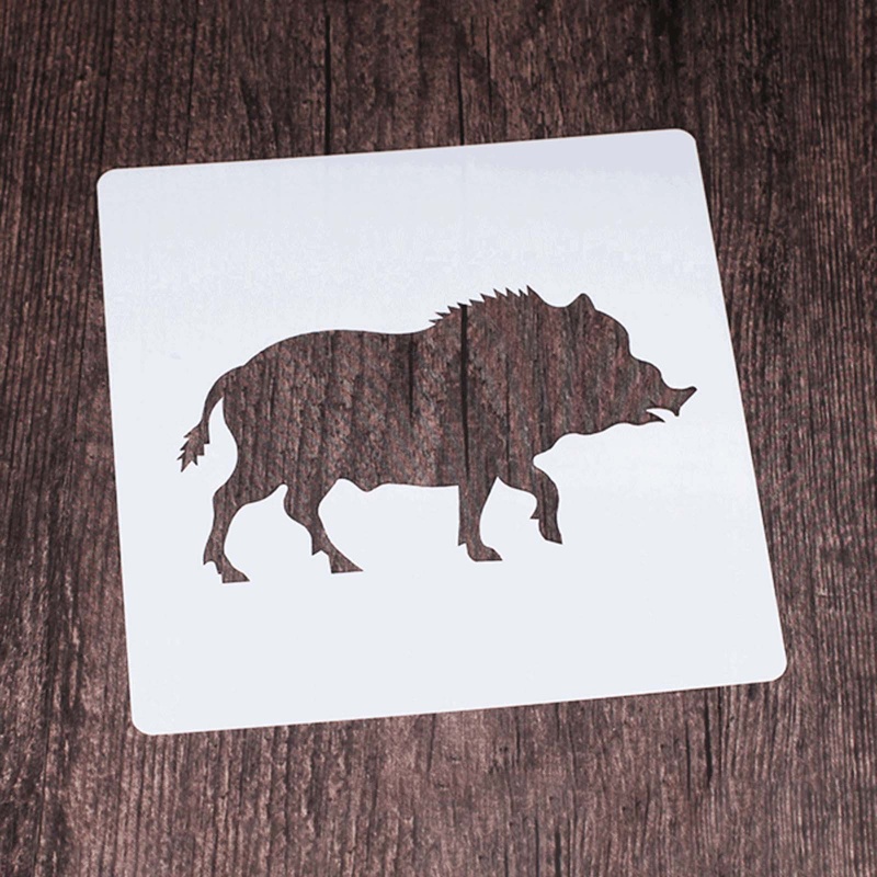 Set 9 Khuôn Silicon Rỗng Hình Động Vật Hỗ Trợ Vẽ Trang Trí Sổ Tay / Album Ảnh DIY