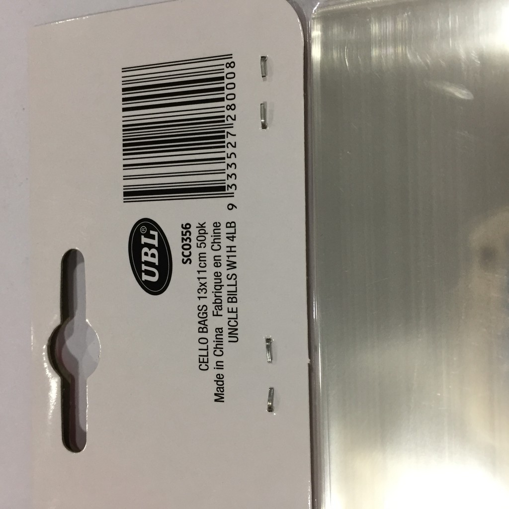 [Mã BMBAU50 giảm 7% đơn 99K] Túi Cello 13X11cm 50 Cái UBL - SC0356 (Trắng)
