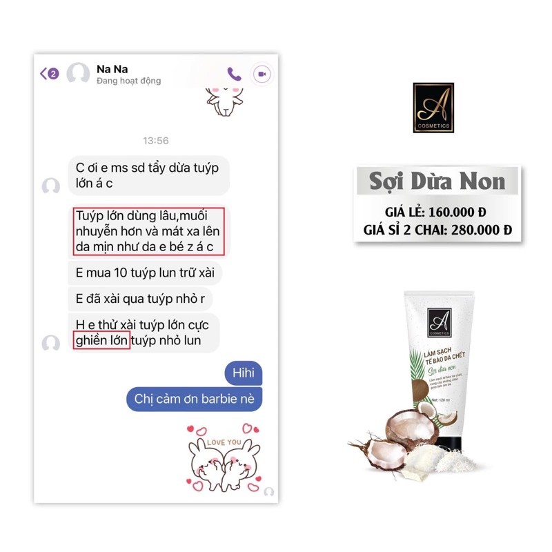 Tẩy Da Chết Face Sợi Dừa Non ACosmetics CHÍNH HÃNG