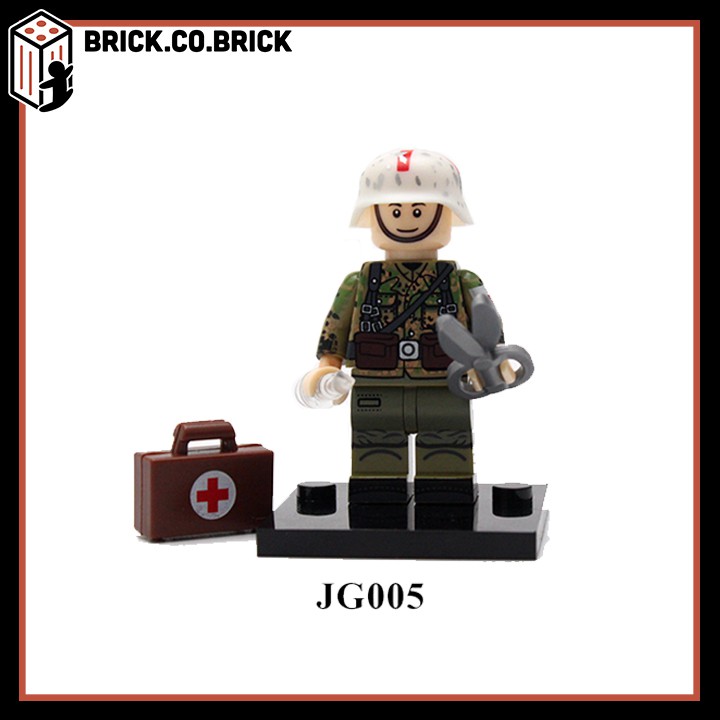 JG LÍNH ĐỨC THẾ CHIẾN 2 - Đồ chơi lắp ráp non lego và minifigures mô hình Army Quân Đội kèm Phụ kiện cực chất