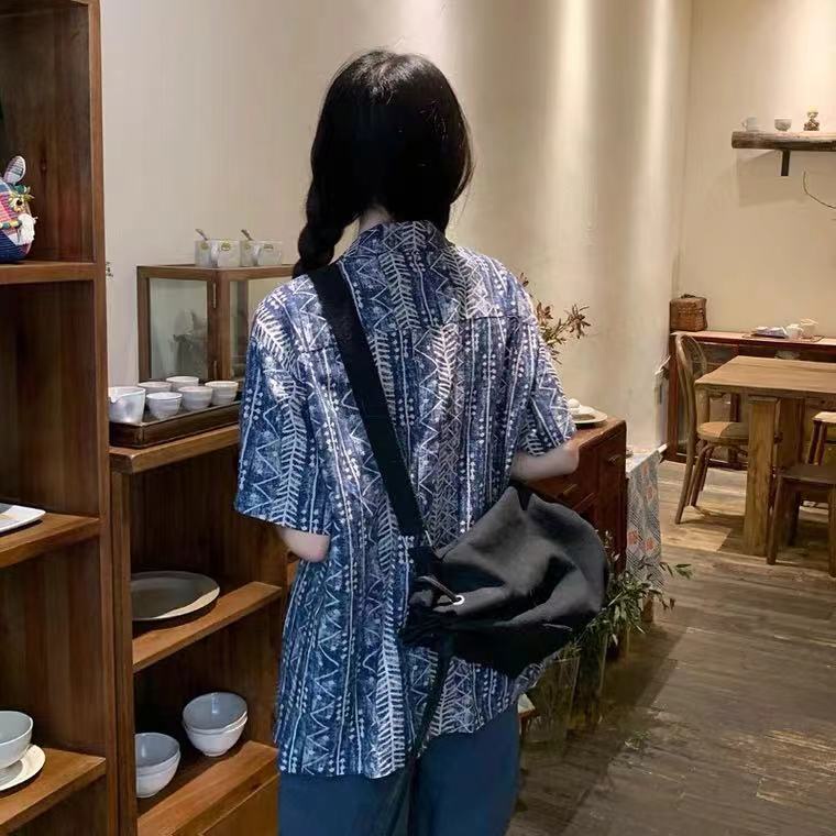 Áo Sơ Mi Tay Ngắn Dáng Rộng Phong Cách Hong Kong Cổ Điển Thời Trang Mùa Hè Hàng Mới Dành Cho Bạn Nữ