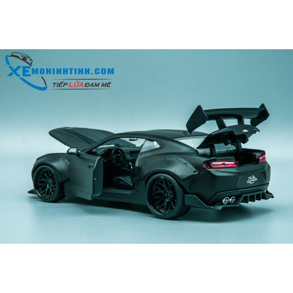 Xe Mô Hình Chevy 2016 Camaro Ss Widebody Gt Wing 1:24 Jada Toys (Đen Nhám)