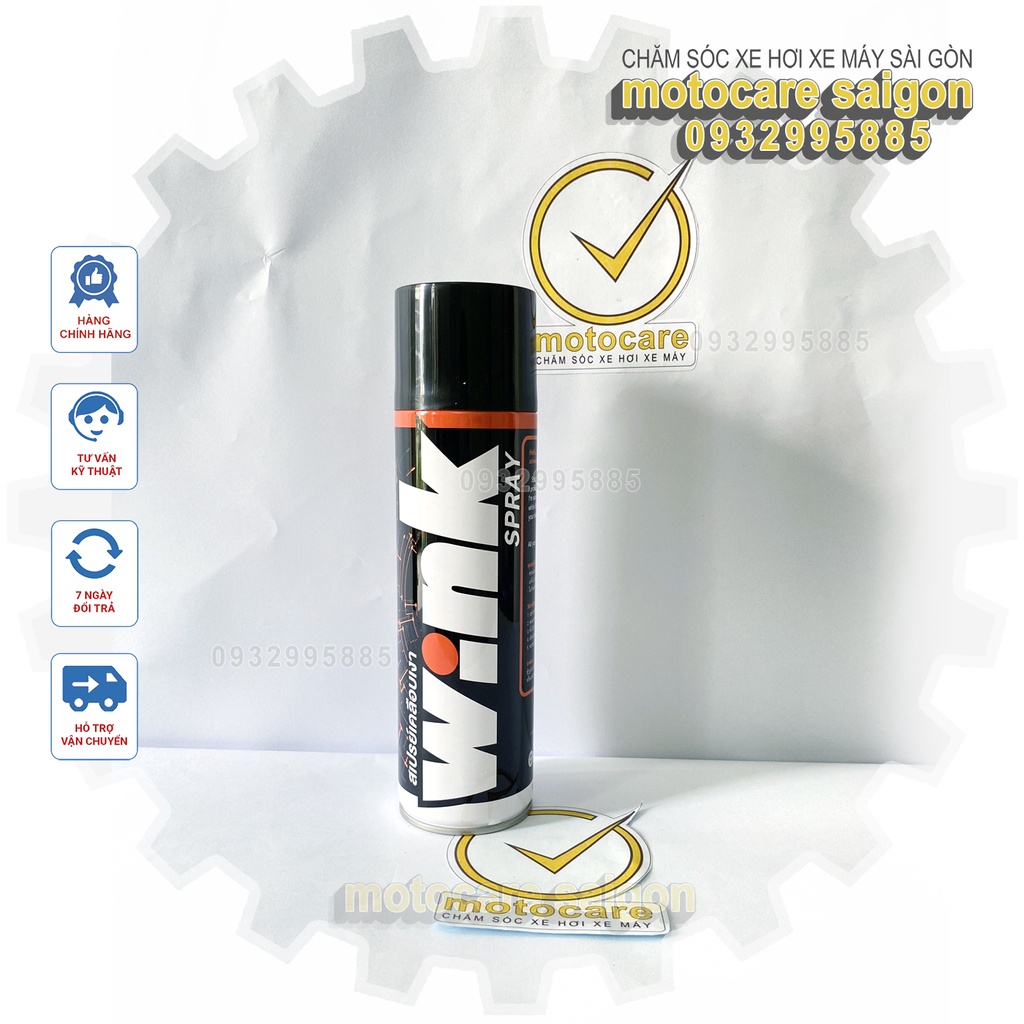 Chai xịt làm bóng nhanh dàn áo Wink 600ml