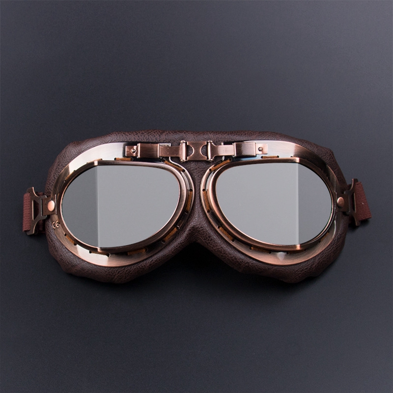 Motorcycle Goggles Glasses Vintage Motocross Retro Aviator Pilot Cruiser ATV UV Protection Goggles