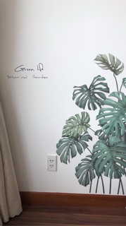 Decal dán tường lá cọ Hàn quốc