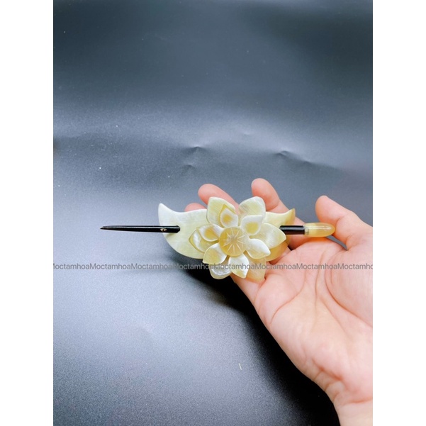 Cài Tóc Chất Liệu Sừng Hình Bông Hoa Lá Dành Cho Nữ Hàng Thủ Công Mỹ Nghệ Xuất Nhật Hàn Tặng Kèm Trâm Cài Tóc