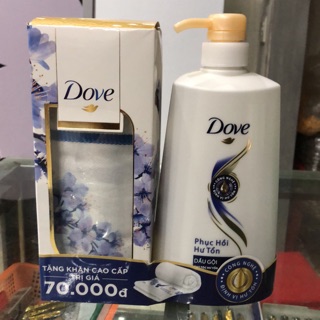 Dầu gội Dove phục hồi hư tổn 630g (tặng kèm 1 khăn cao cấp)
