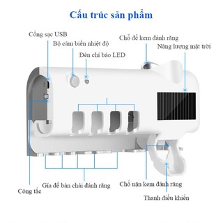 Giá treo bàn chải đánh răng khử trùng, kệ nhả kem đánh răng - Máy tiệt trùng bàn chải - Kệ khử khuẩn