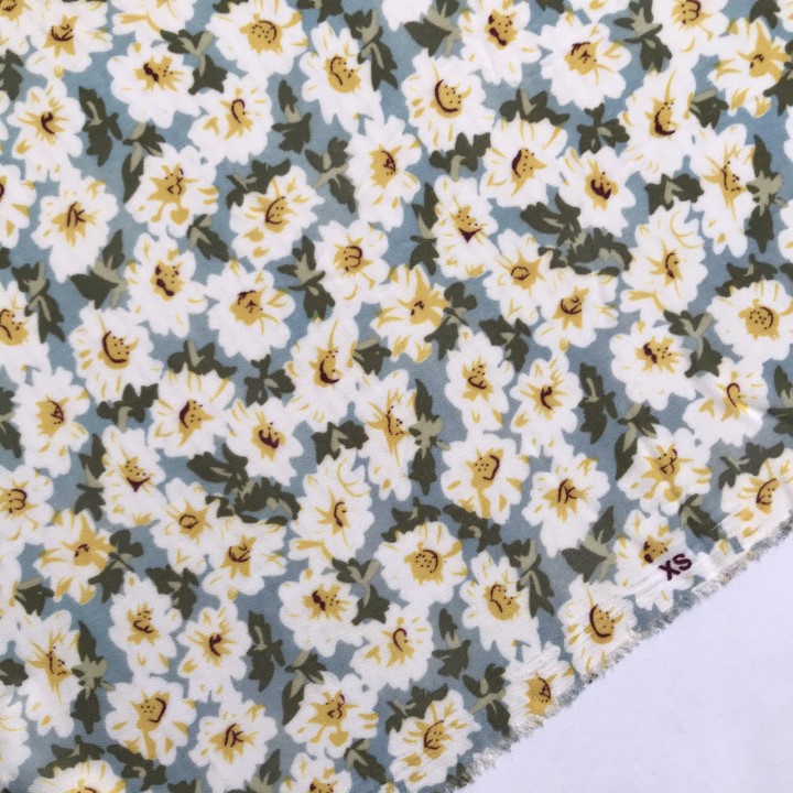 Khúc 2m x 1m45 Lụa Giấy Hoa Nhí Giãn Nhẹ, Hơi Khô - May Áo Kiểu, Đầm, Bộ